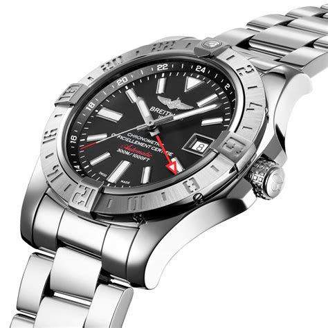 breitling avenger 2 gmt black steel